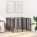 vidaXL Kutya Kapu 8 pcs Fekete 60 x 80 cm Horganyzott acél