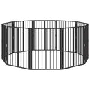vidaXL Kutya Kapu 10 pcs Fekete 60 x 80 cm Horganyzott acél