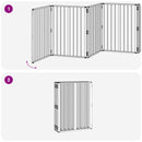 vidaXL Kutya Kapu 10 pcs Fekete 60 x 80 cm Horganyzott acél