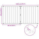 vidaXL Kutya Kapu 2 pcs Fekete 60 x 60 cm Horganyzott acél