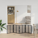 vidaXL Kutya Kapu 4 pcs Fekete 60 x 60 cm Horganyzott acél