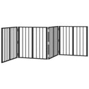 vidaXL Kutya Kapu 4 pcs Fekete 60 x 60 cm Horganyzott acél