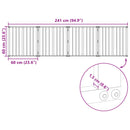 vidaXL Kutya Kapu 4 pcs Fekete 60 x 60 cm Horganyzott acél