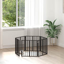 vidaXL Kutya Kapu 6 pcs Fekete 60 x 60 cm Horganyzott acél