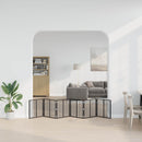 vidaXL Kutya Kapu 6 pcs Fekete 60 x 60 cm Horganyzott acél