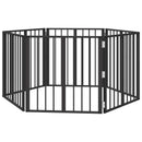 vidaXL Kutya Kapu 6 pcs Fekete 60 x 60 cm Horganyzott acél