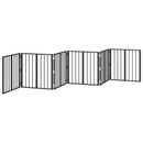vidaXL Kutya Kapu 6 pcs Fekete 60 x 60 cm Horganyzott acél