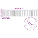 vidaXL Kutya Kapu 6 pcs Fekete 60 x 60 cm Horganyzott acél