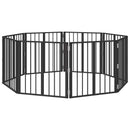 vidaXL Kutya Kapu 8 pcs Fekete 60 x 60 cm Horganyzott acél