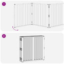vidaXL Kutya Kapu 8 pcs Fekete 60 x 60 cm Horganyzott acél