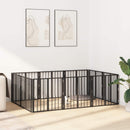 vidaXL Kutya Kapu 10 pcs Fekete 60 x 60 cm Horganyzott acél