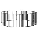 vidaXL Kutya Kapu 10 pcs Fekete 60 x 60 cm Horganyzott acél