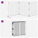 vidaXL Kutya Kapu 10 pcs Fekete 60 x 60 cm Horganyzott acél