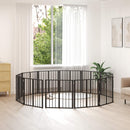 vidaXL Kutya Kapu 12 pcs Fekete 60 x 60 cm Horganyzott acél