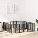 vidaXL Kutya Kapu 12 pcs Fekete 60 x 60 cm Horganyzott acél