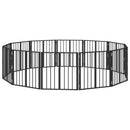 vidaXL Kutya Kapu 12 pcs Fekete 60 x 60 cm Horganyzott acél