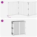 vidaXL Kutya Kapu 12 pcs Fekete 60 x 60 cm Horganyzott acél
