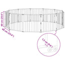 vidaXL Kutya Kapu 12 pcs Fekete 60 x 60 cm Horganyzott acél