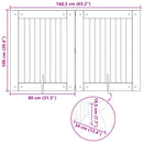 vidaXL Összecsukható kutyakerítés állványokkal 2 db Kézműves Tölgy