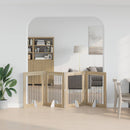 vidaXL Összecsukható kutyakerítés állványokkal 4 pcs Sonoma Tölgy