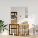 vidaXL Összecsukható kutyakerítés állványokkal 2 pcs Antik Fa 200,5 cm
