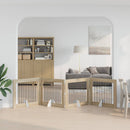 vidaXL Összecsukható kutyakerítés állványokkal 4 pcs Sonoma Tölgy