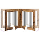 vidaXL Összecsukható kutyakerítés állványokkal 2 pcs Antik Fa 160,5 cm