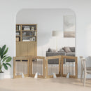 vidaXL Összecsukható kutyakerítés állványokkal 4 pcs Kézműves Tölgy