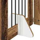 vidaXL Összecsukható kutyakerítés állványokkal 2 pcs Antik Fa 120,5 cm