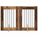 vidaXL Összecsukható kutyakerítés állványokkal 2 pcs Antik Fa 120,5 cm