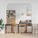 vidaXL Összecsukható kutyakerítés állványokkal 4 pcs Antik Fa 241 cm