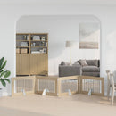 vidaXL Összecsukható kutyakerítés állványokkal 4 pcs Sonoma Tölgy