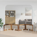 vidaXL Összecsukható kutyakerítés állványokkal 4 pcs Antik Fa 401 cm