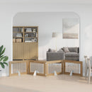 vidaXL Összecsukható kutyakerítés állványokkal 4 pcs Kézműves Tölgy