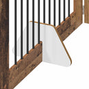 vidaXL Összecsukható kutyakerítés állványokkal 6 pcs Antik Fa 602 cm