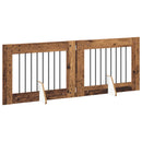 vidaXL Összecsukható kutyakerítés állványokkal 2 pcs Antik Fa 160,5 cm