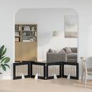 vidaXL Összecsukható kutyakerítés állványokkal 4 pcs Fekete Tölgy