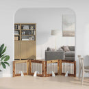 vidaXL Összecsukható kutyakerítés állványokkal 4 pcs Antik Fa 321 cm