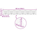vidaXL Összecsukható kutyakerítés állványokkal 6 pcs Antik Fa 482 cm