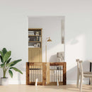 vidaXL Összecsukható kutyakerítés állványokkal 2 pcs Antik Fa 120,5 cm