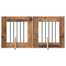 vidaXL Összecsukható kutyakerítés állványokkal 2 pcs Antik Fa 120,5 cm