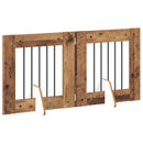 vidaXL Összecsukható kutyakerítés állványokkal 2 pcs Antik Fa 120,5 cm