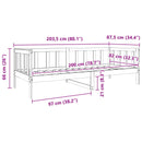 vidaXL Ágykeret fejtámlával Faggyú barna 80 x 200 cm Tömör fenyőfa