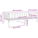vidaXL Ágykeret fejtámlával Faggyú barna 90 x 190 cm Tömör fenyőfa