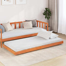 vidaXL Ágykeret Faggyú barna 90 x 190 cm Tömör fenyőfa