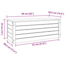 vidaXL Tároló Doboz Faggyú barna 89 x 36,5 x 33 cm Tömör fenyőfa