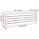 vidaXL Tároló Doboz Faggyú barna 109 x 36,5 x 33 cm Tömör fenyőfa