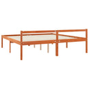 vidaXL Ágykeret fejtámlával Faggyú barna 180 x 200 cm Tömör fenyőfa
