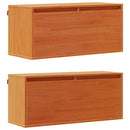 vidaXL Fali Szekrény 2 pcs Faggyú barna 80 x 30 x 35 cm Tömör fenyőfa