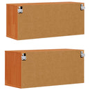 vidaXL Fali Szekrény 2 pcs Faggyú barna 80 x 30 x 35 cm Tömör fenyőfa